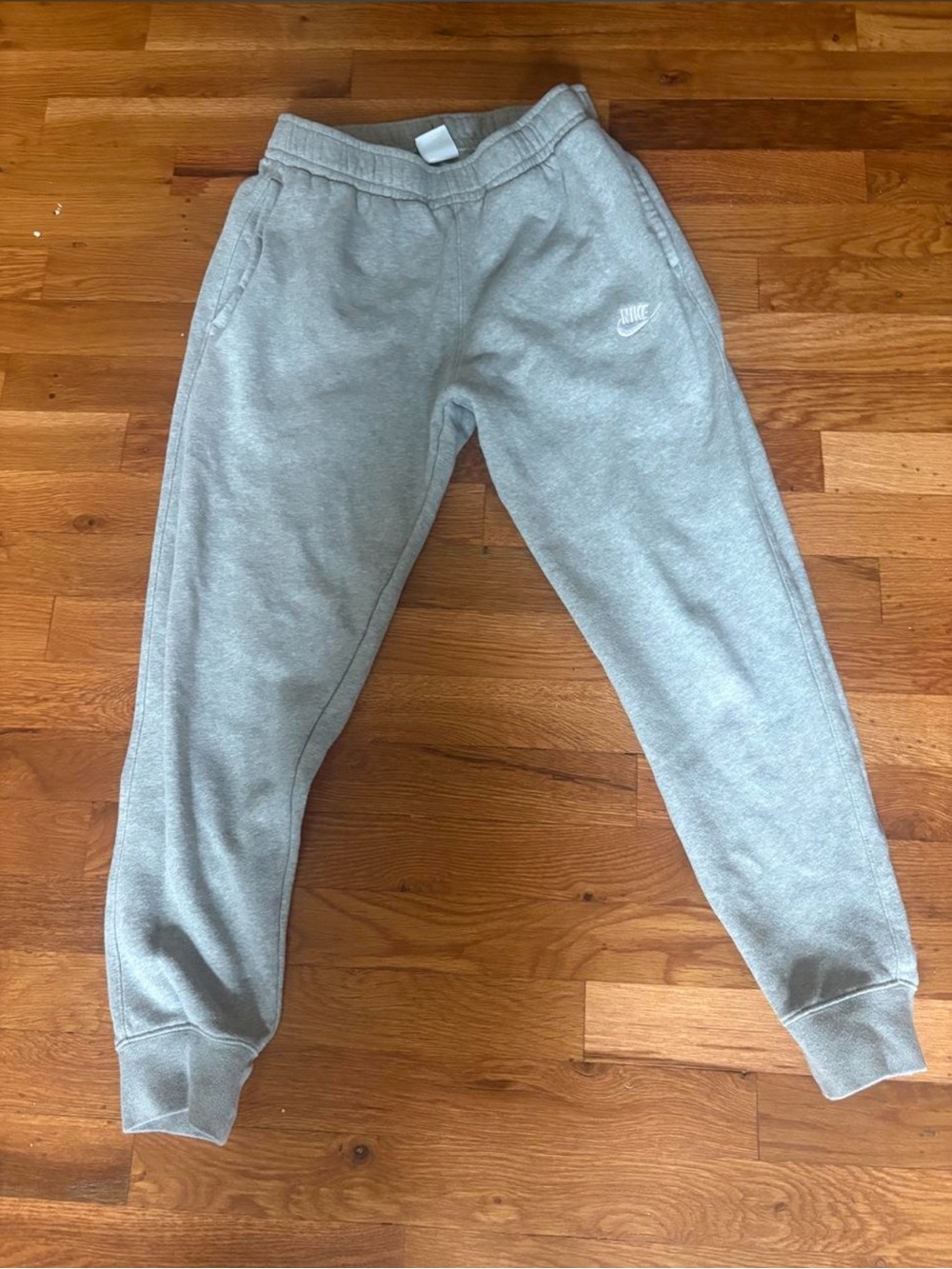Nike Light Gray Kids Fleece Joggers